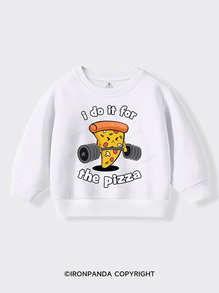 I Do It For The Pizza Kids Sports Sweatshirt