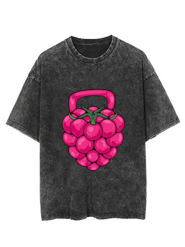 Raspberry Kettlebell Vintage Gym Shirt