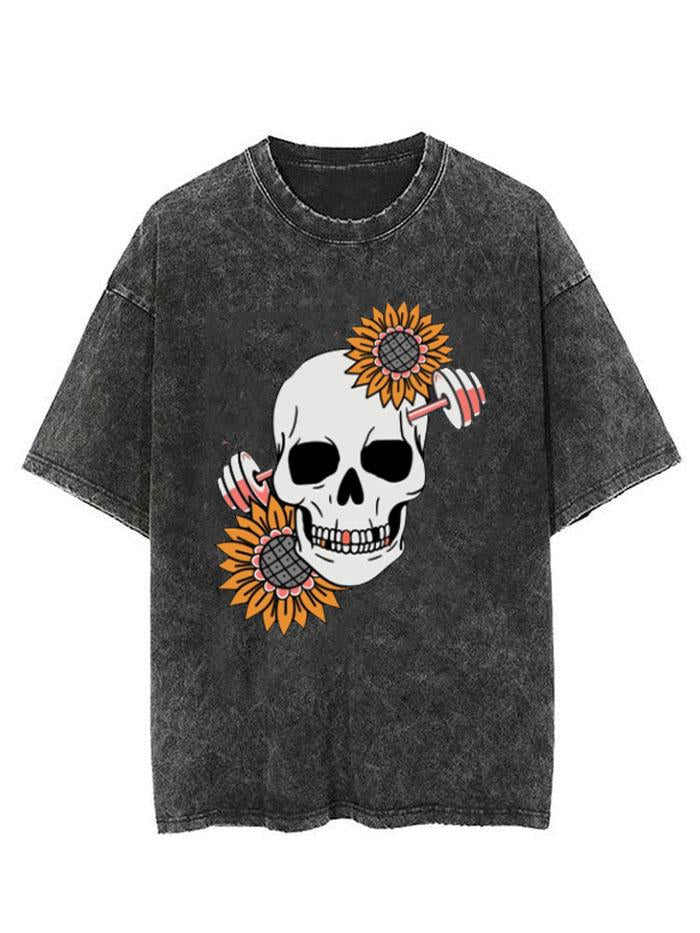 SKELETON IRON VINTAGE GYM SHIRT