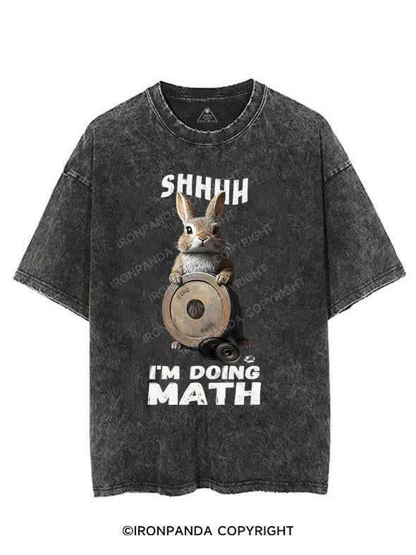 SHHHH I'M DOING MATH VINTAGE GYM SHIRT