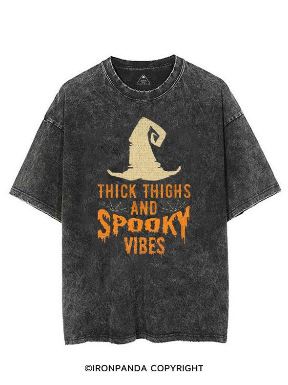 THICK THIGHS AND SPOOKY VIBES VINTAGE GYM SHIRT