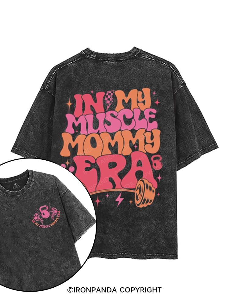 In My Muscle Mom  Era printed Gym Shirt