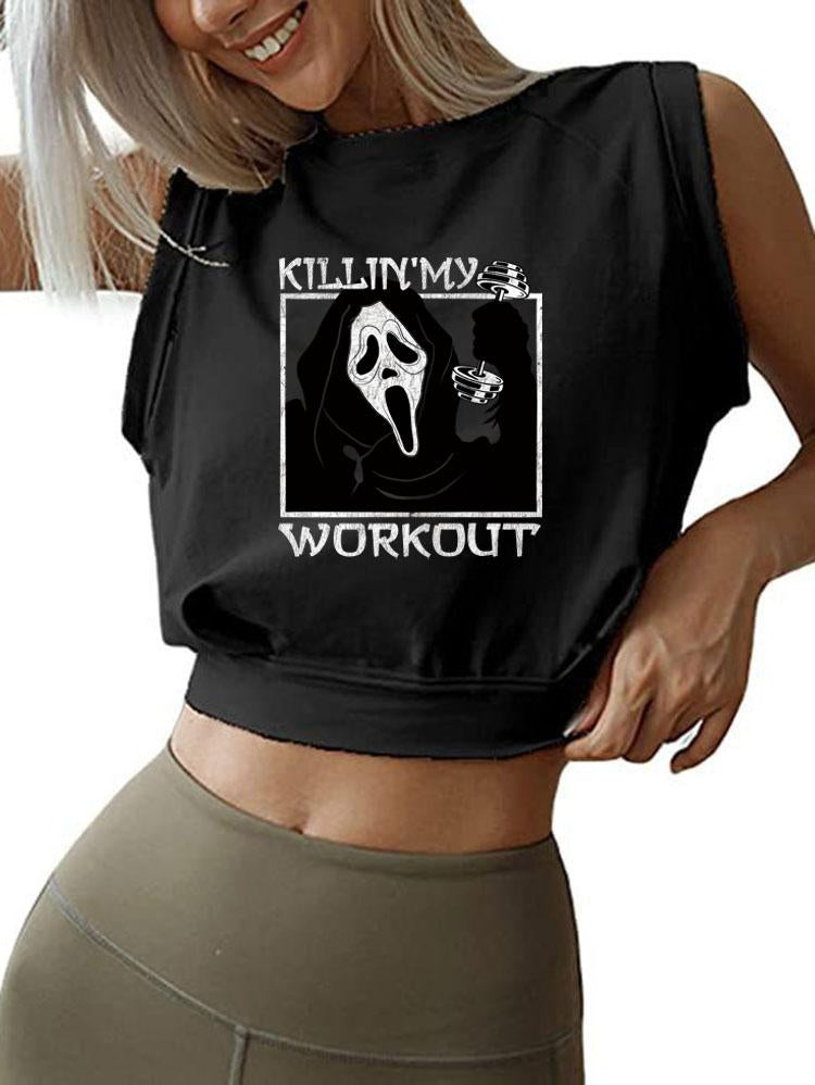 KILLING MY WORKOUT SLEEVELESS CROP TOPS