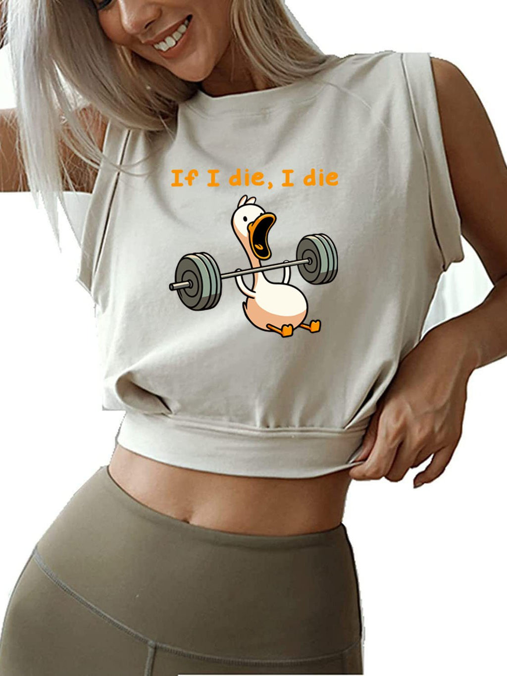IF I DIE I DIE  SLEEVELESS CROP TOPS