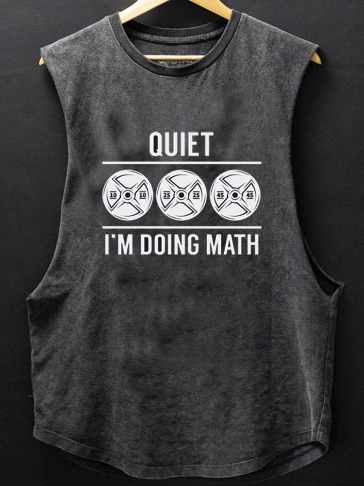 Quiet I'm Doing Math Scoop Bottom Cotton Tank