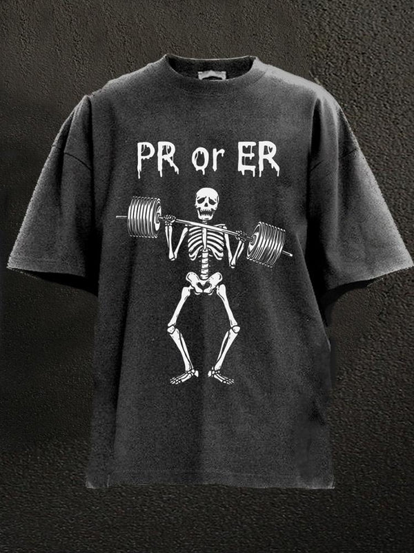 PR or ER Washed Gym Shirt