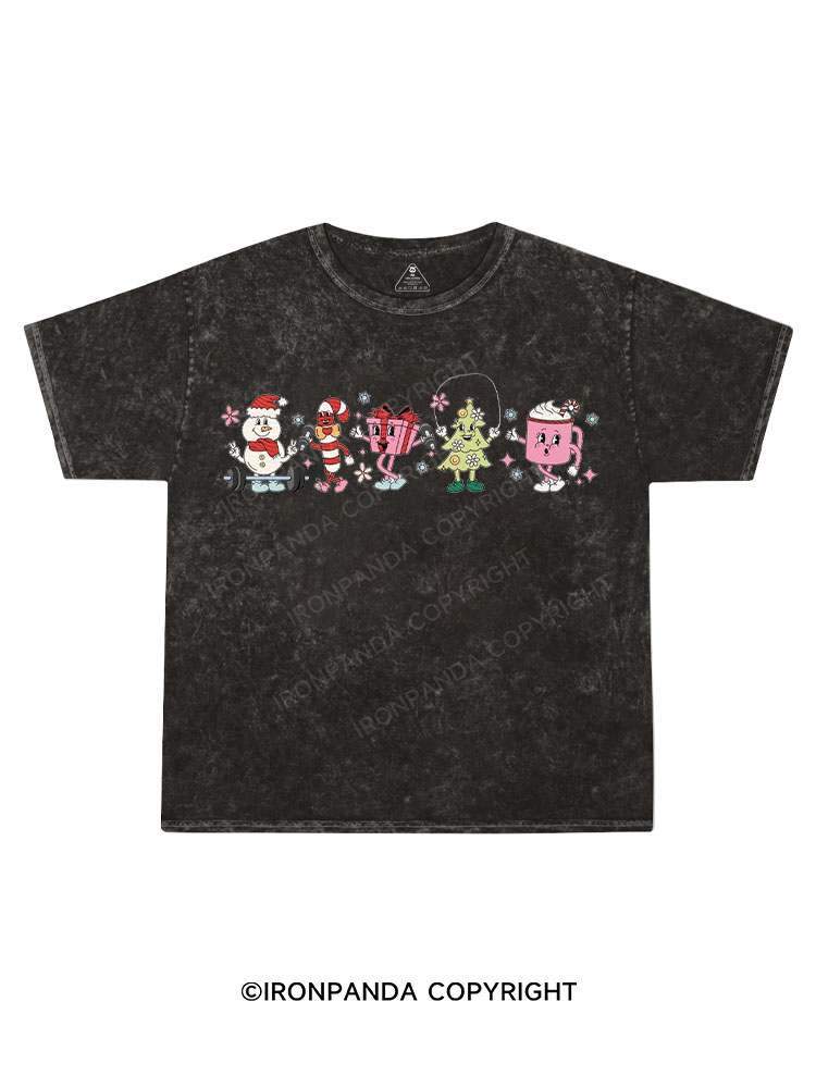 Chrisimas workout Squad Kids Washed T-Shirt