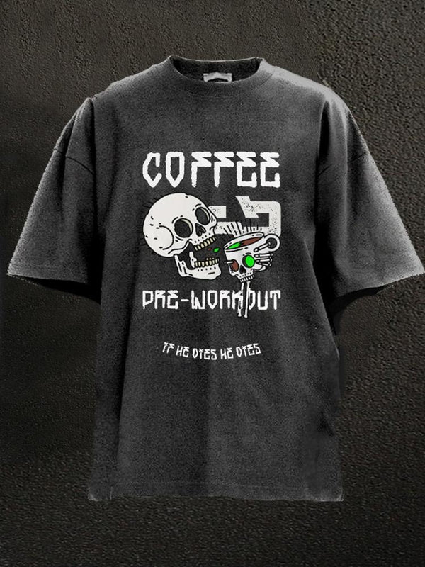 coffee and preworkout Washed Gym Shirt