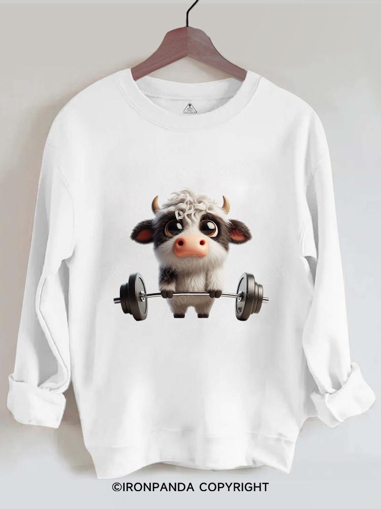Cows are heavy Gym Sweatshirt