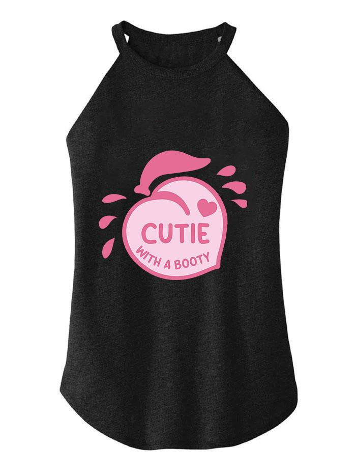 Cutie with A booty TRI ROCKER COTTON TANK