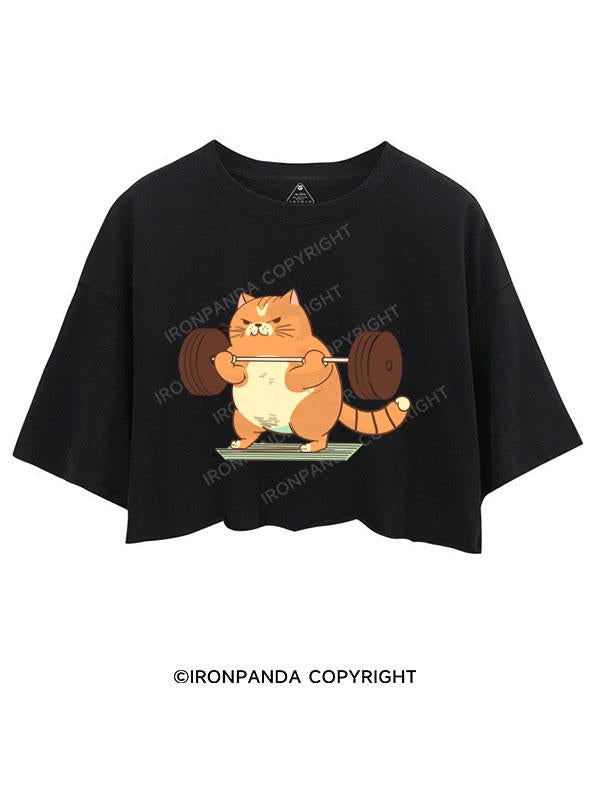 CAT WEIGHTLIFTING CROP TOPS
