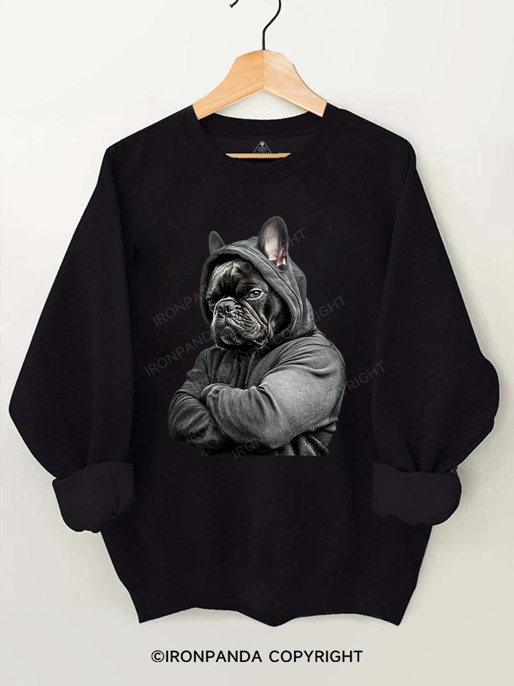 Muscular French bulldog Gym Sweatshirt