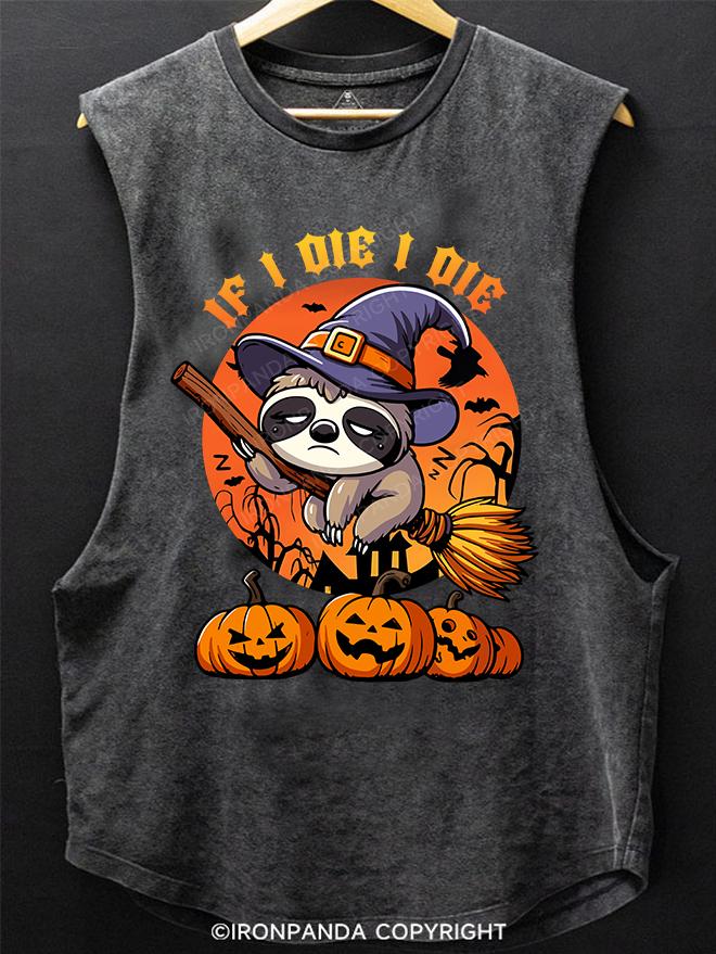 if i die i die SLOTH SCOOP BOTTOM COTTON TANK