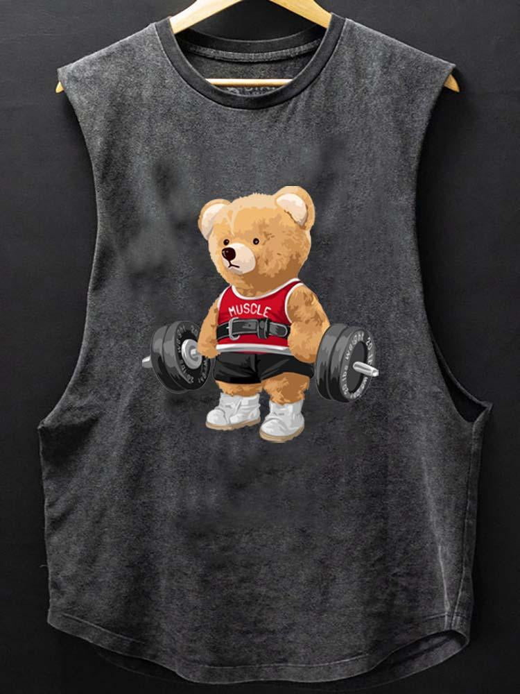 EXERCISE BEAR SCOOP BOTTOM COTTON TANK