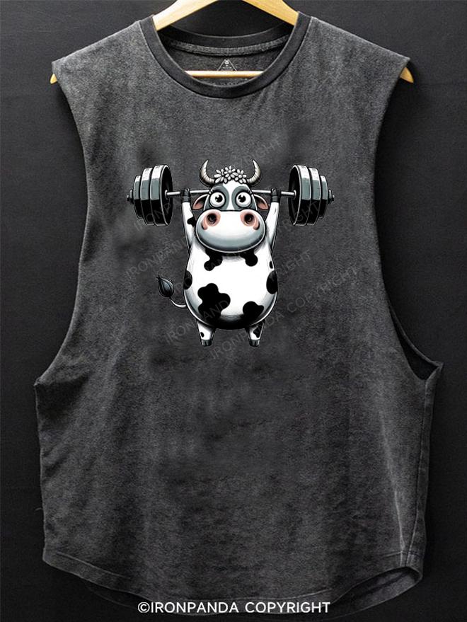 Cow fitness SCOOP BOTTOM COTTON TANK