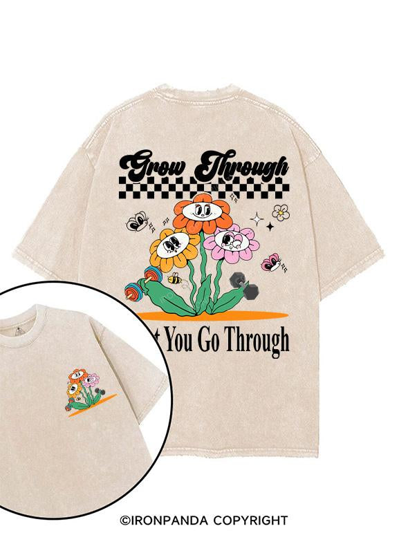 Grow Through What You Go Through printed Gym Shirt