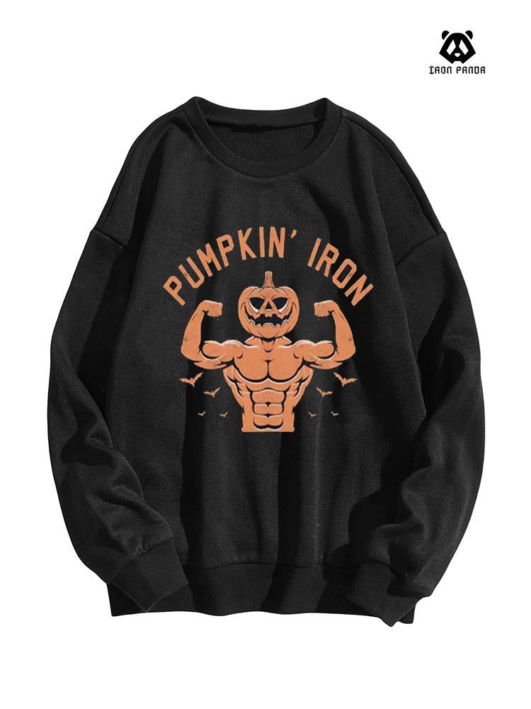 Pumpkin Iron Oversized Crewneck Sweatshirt