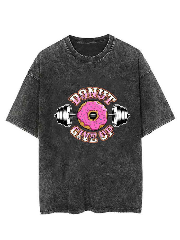 Donut Give Up Vintage Gym Shirt