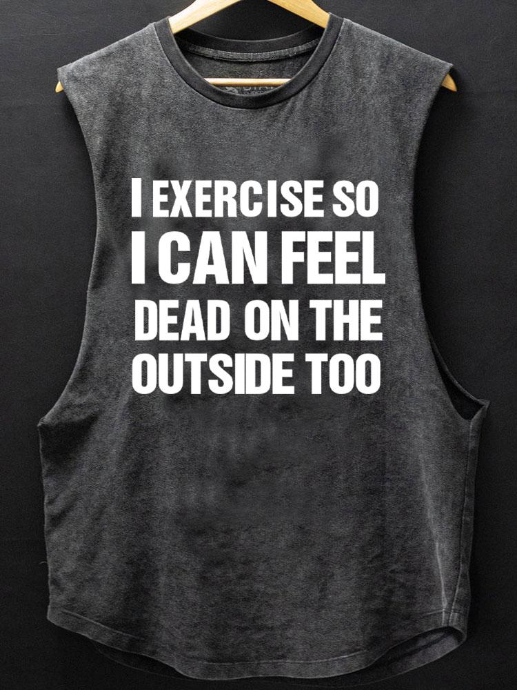 I can feel dead on the outside SCOOP BOTTOM COTTON TANK