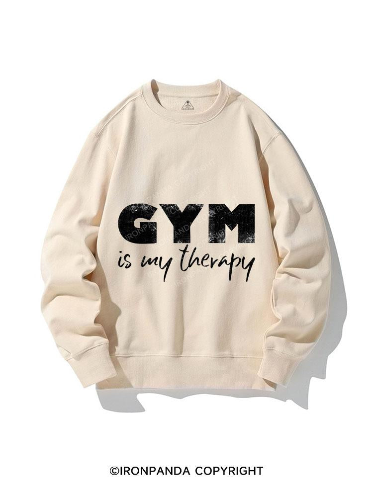 gym is my therapy CREWNECK Sweatshirt