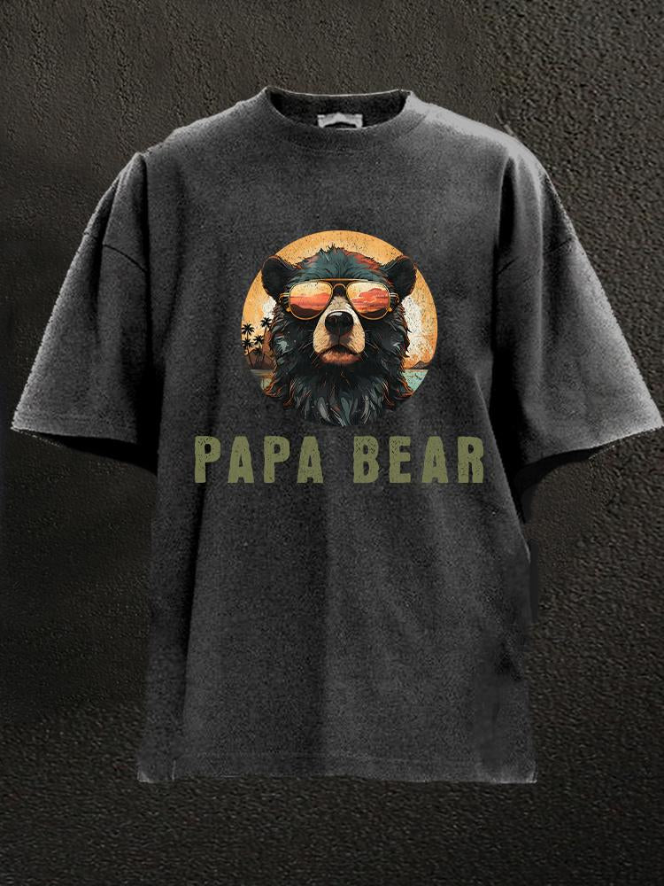 papa bear Washed Gym Shirt