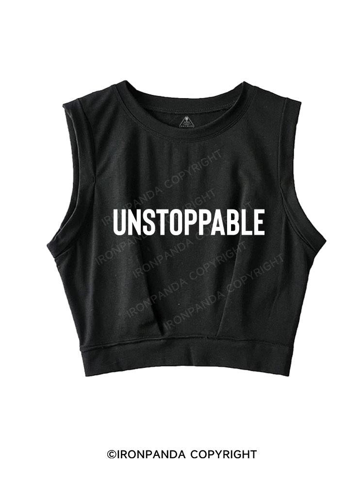 UNSTOPPABLE SLEEVELESS CROP TOPS