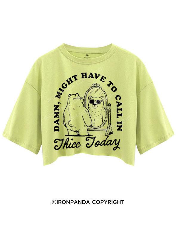 DAMN, MIGHT HAVE TO CALL IN THICC TODAY CROP TOPS