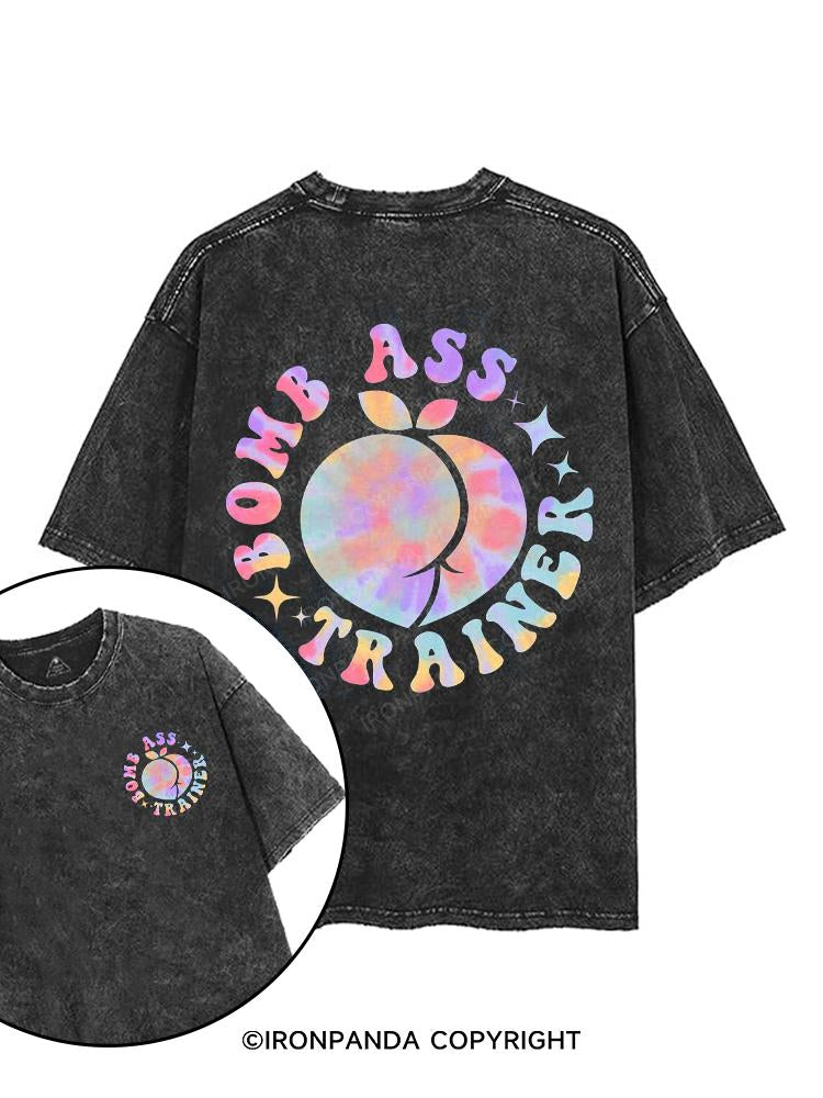 Bomb Ass Trainer printed Gym Shirt
