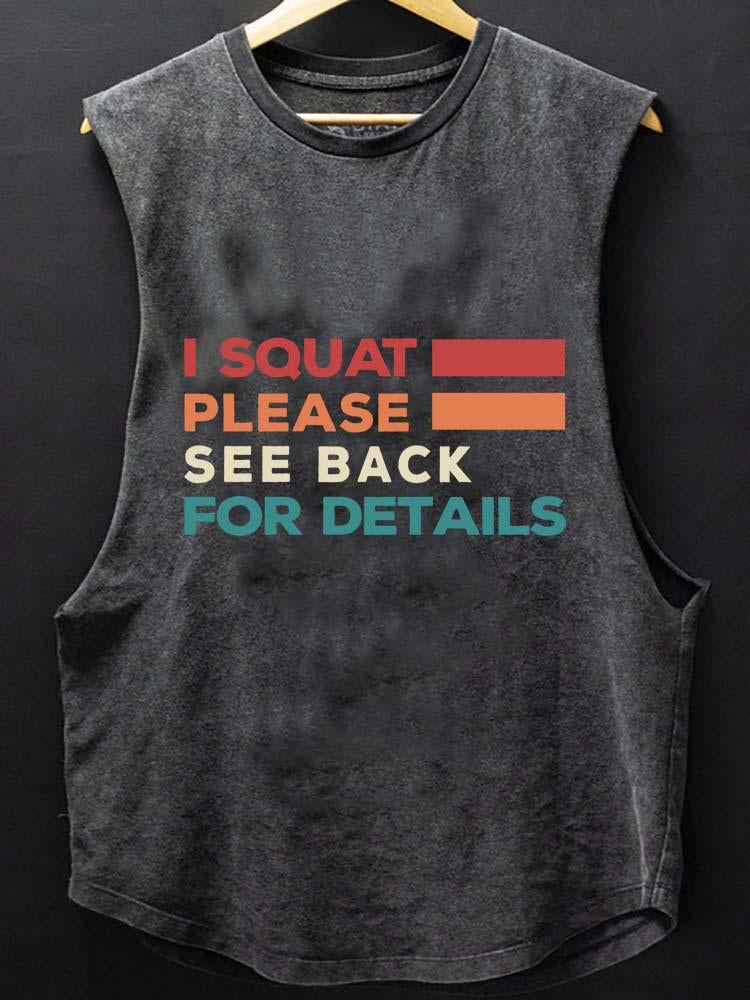 I SQUAT  SCOOP BOTTOM COTTON TANK
