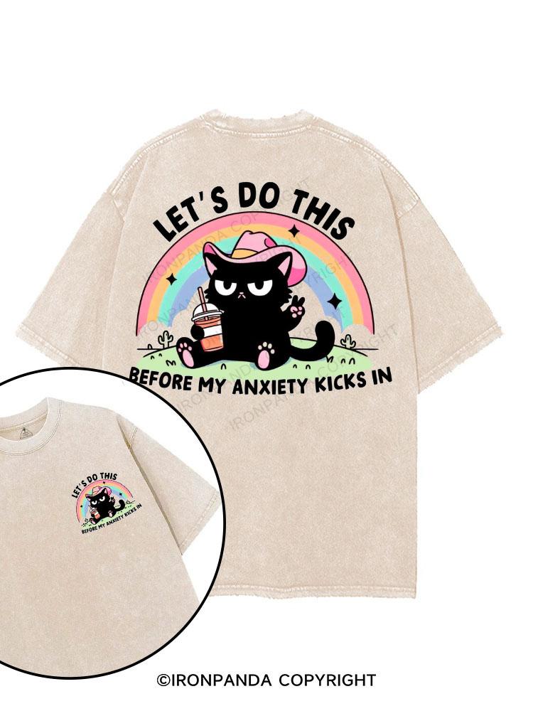 Let's Do This Before My Anxiety Kicks in printed Gym Shirt