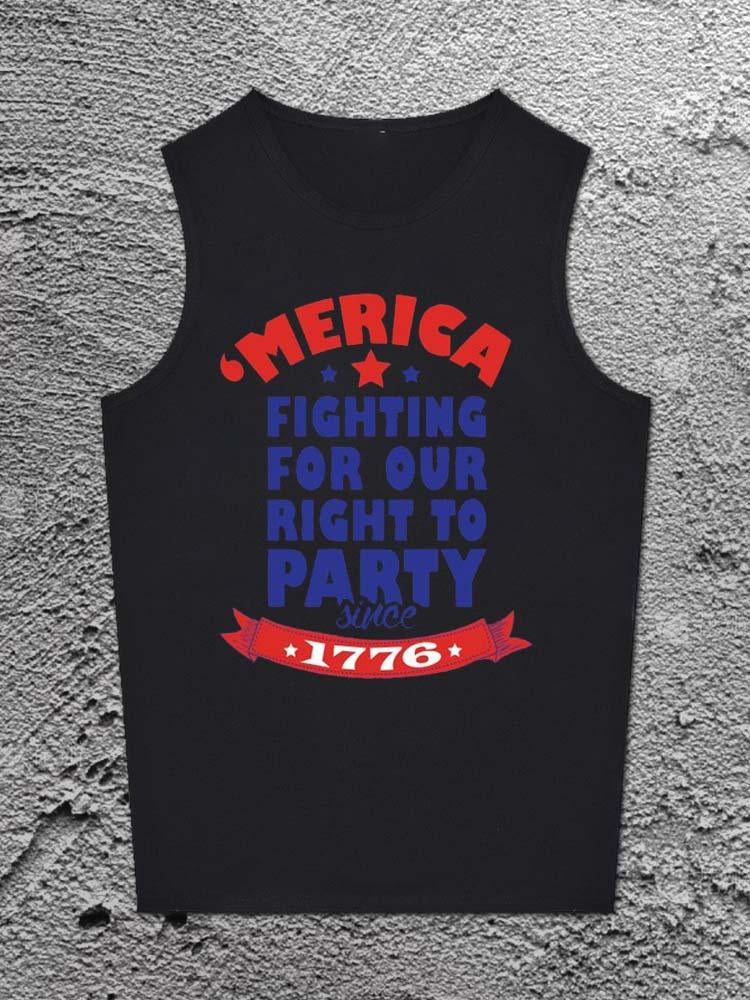 Fighting for Our Right to Party Unisex Cotton Vest