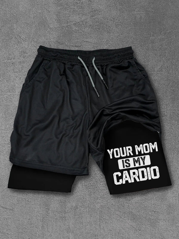 your mom is my cardio Performance Training Shorts