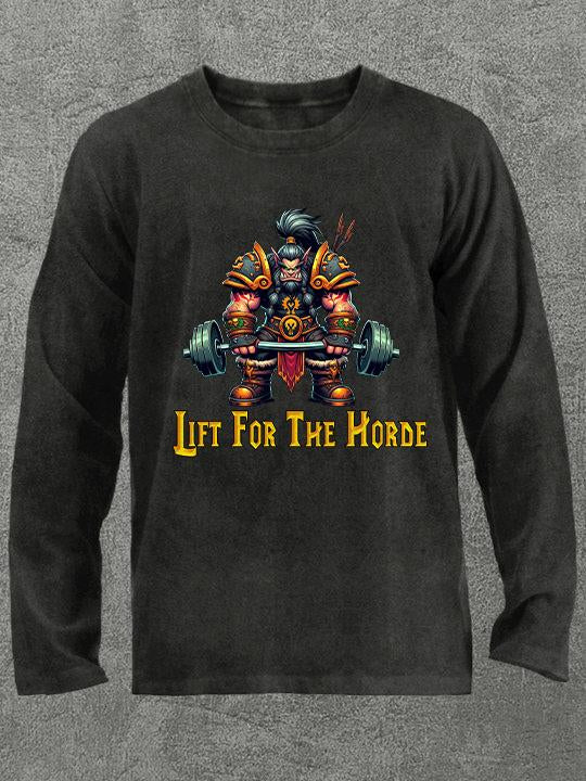 Lift for The Horde Washed Gym Long Sleeve Shirt