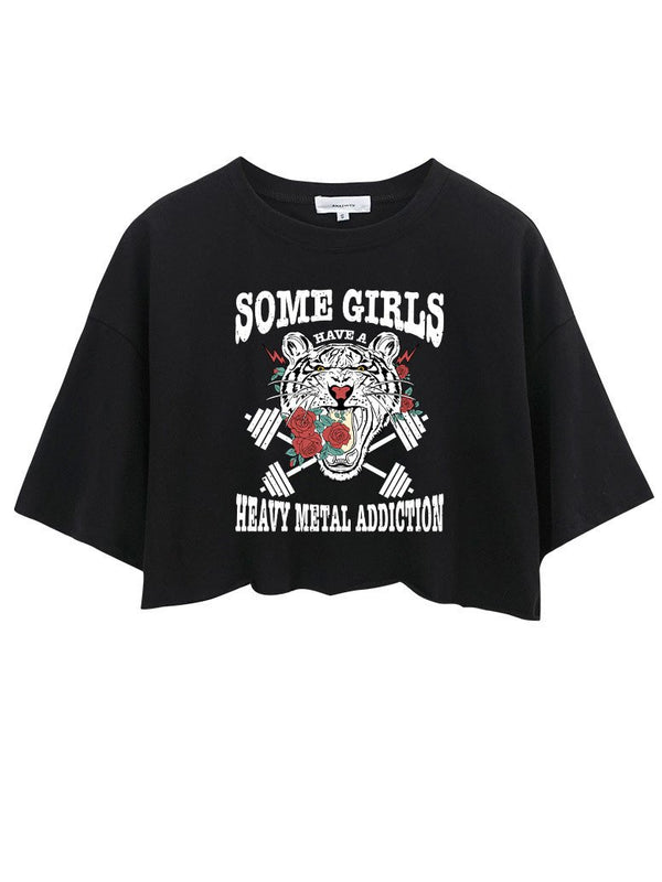 SOME GIRLS HAVE A METAL ADDICTION CROP TOPS