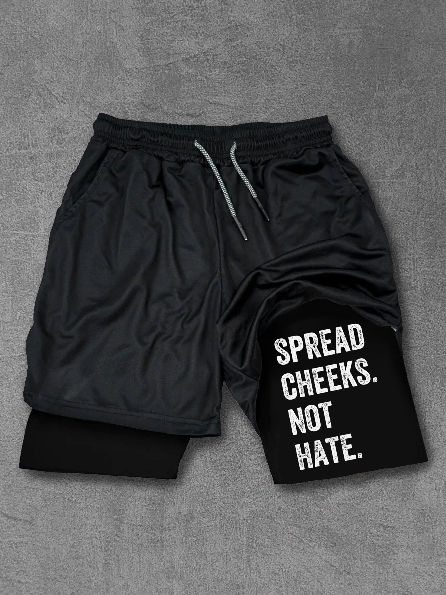 spread cheeks not hate Performance Training Shorts