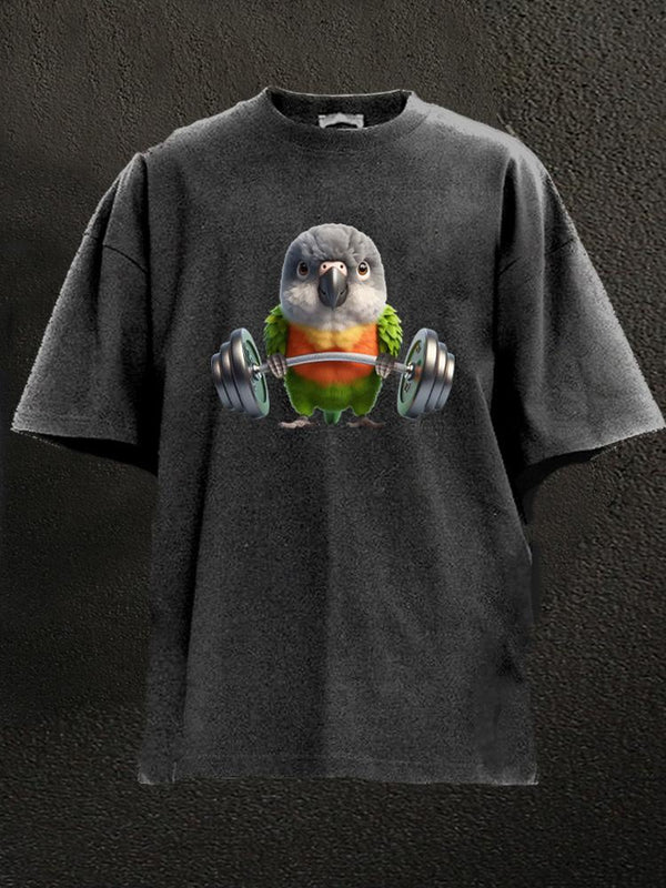 parrot deadlift Washed Gym Shirt