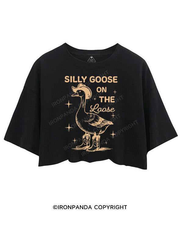 SILLY GOOSE ON THE LOOSE CROP TOPS