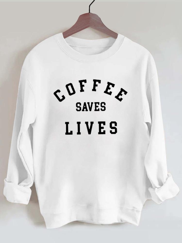 Coffee Saves Lives Vintage Gym Sweatshirt