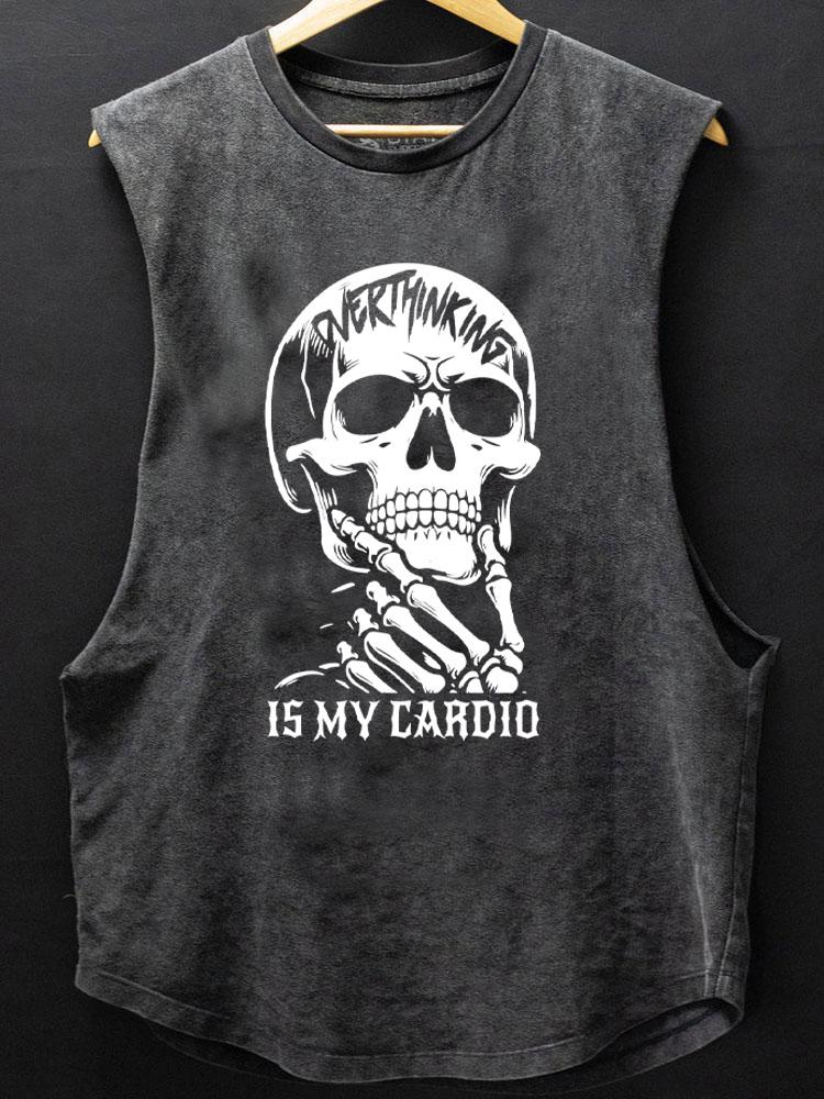 overthinking is my cardio BOTTOM COTTON TANK