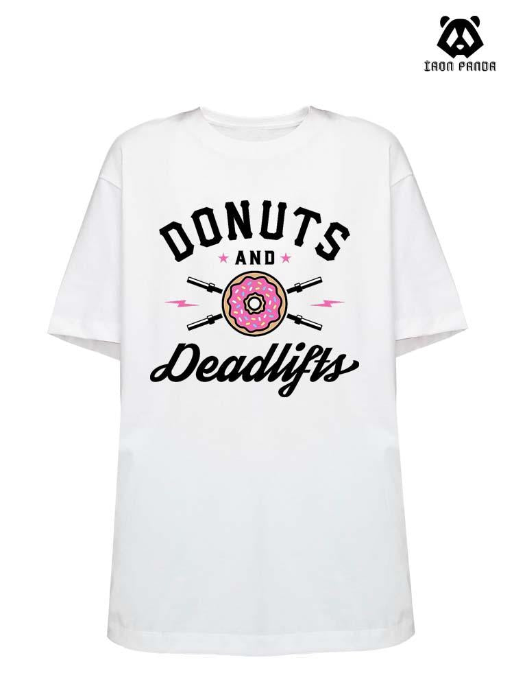 Donuts And Deadlifts Loose fit cotton  Gym T-shirt