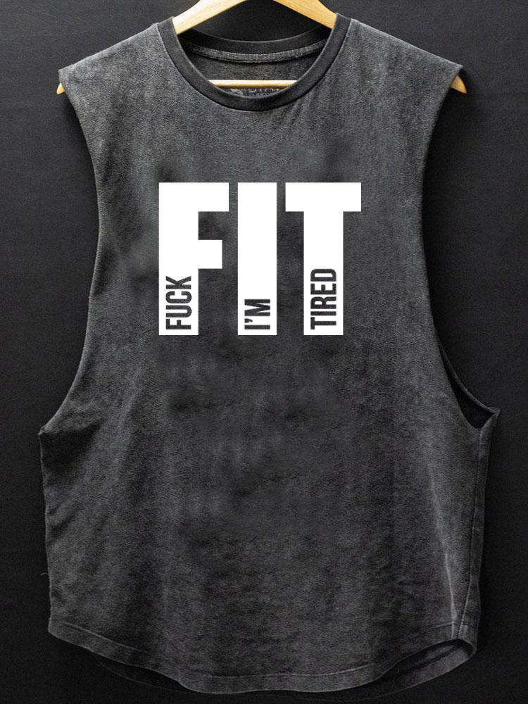 funny fit SCOOP BOTTOM COTTON TANK