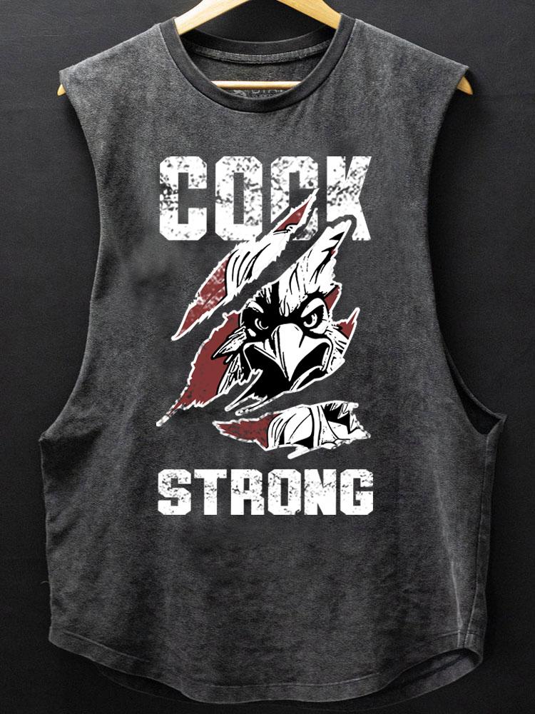 cock strong SCOOP BOTTOM COTTON TANK