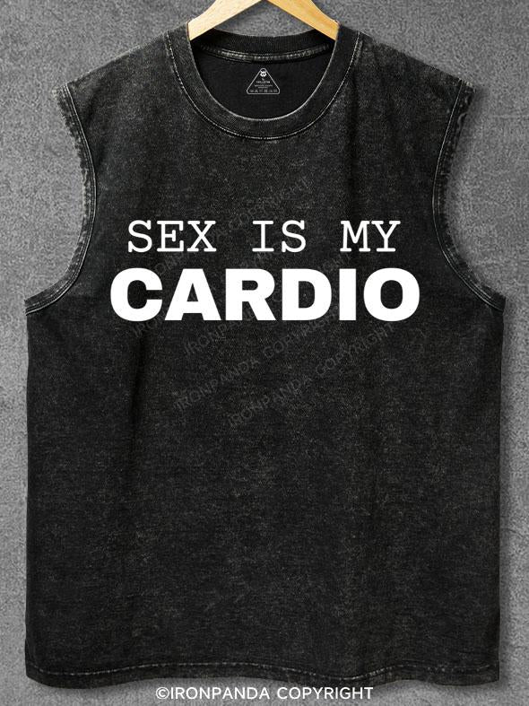 Sex Is My Cardio Washed Gym Tank