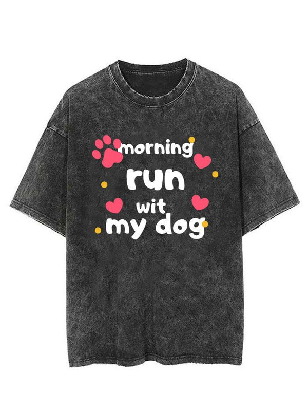 Morning run with my dog Vintage Gym Shirt