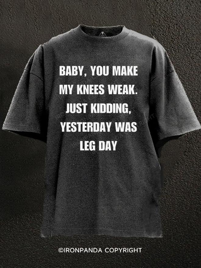 Weak Knees Washed Gym Shirt