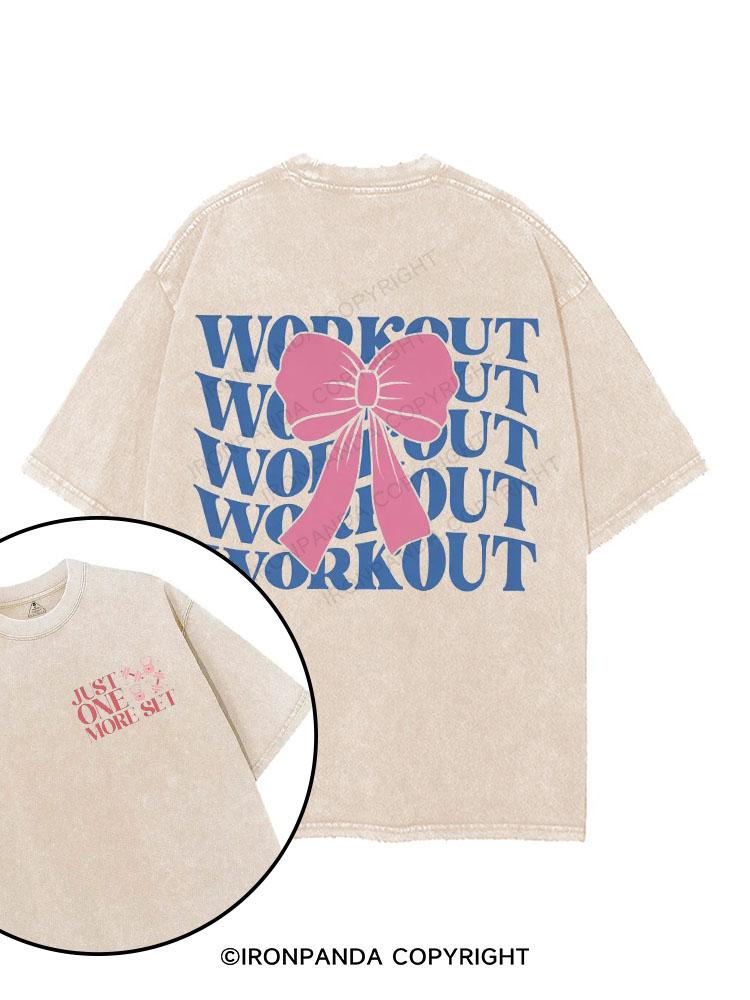 just one more set  printed Gym Shirt
