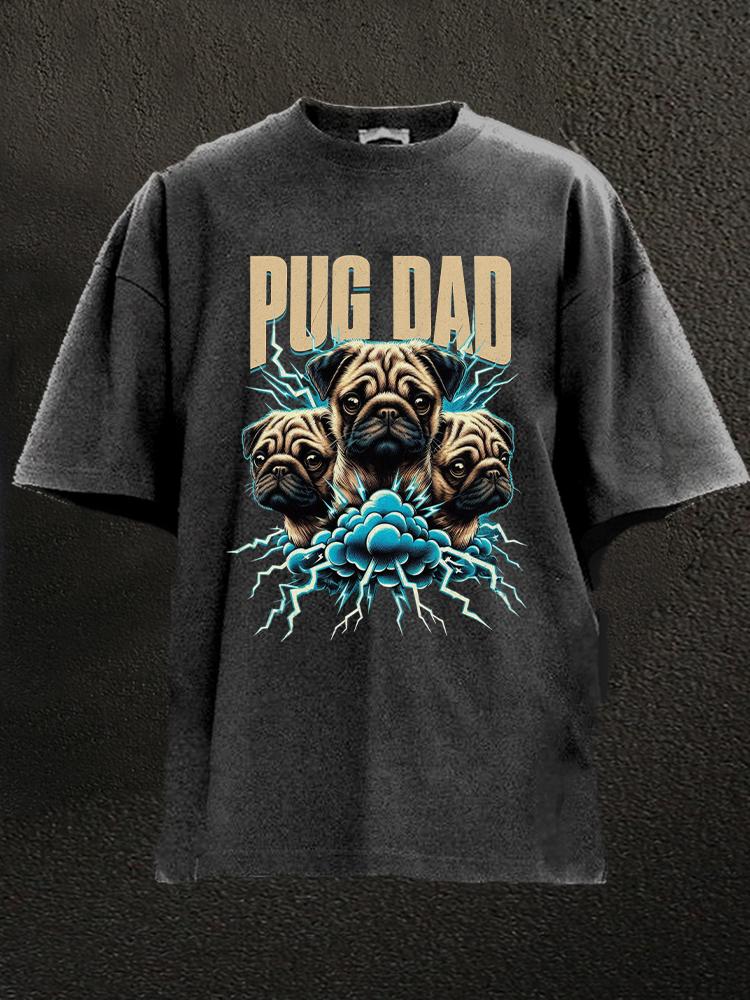 Pug dad Washed Gym Shirt