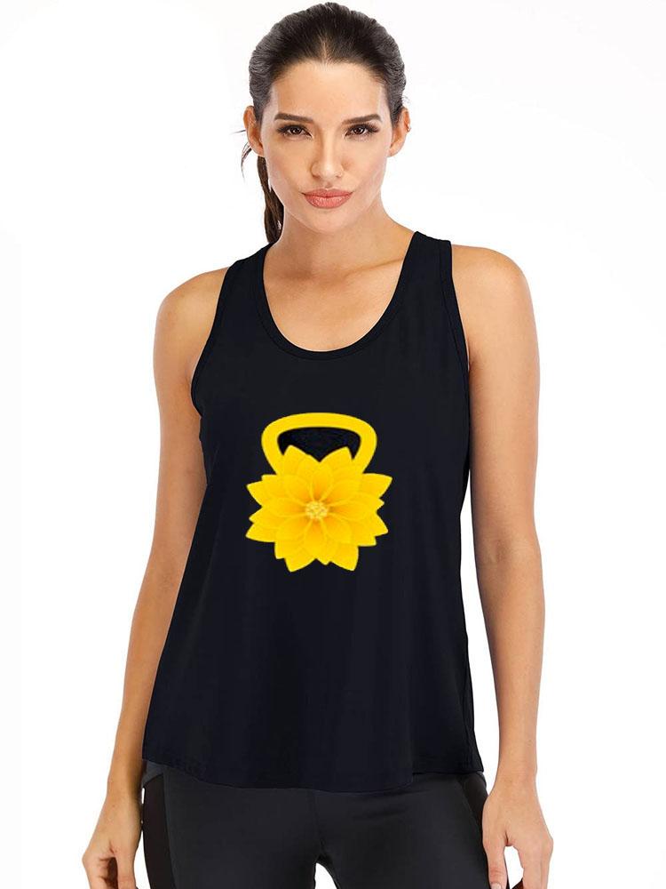 Flower KETTLEBELL Cotton Gym Tank