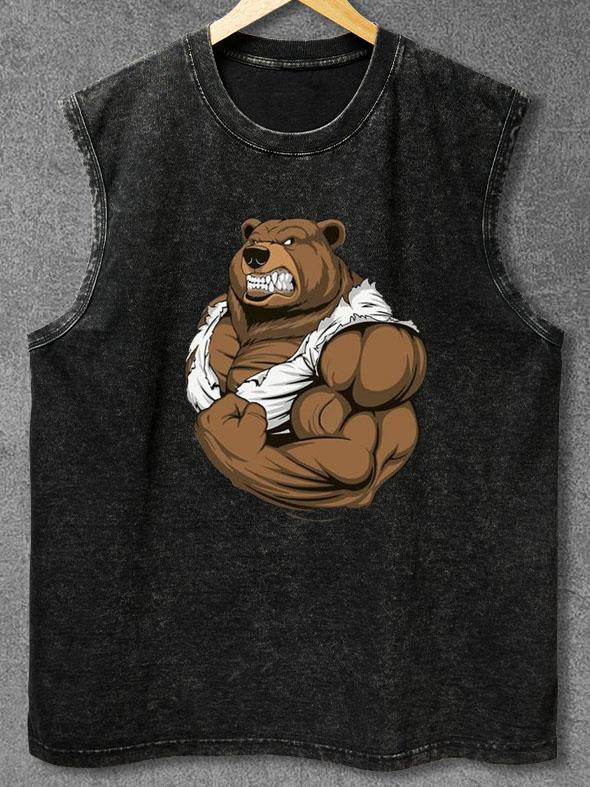 ANGRY BEAR Washed Gym Tank