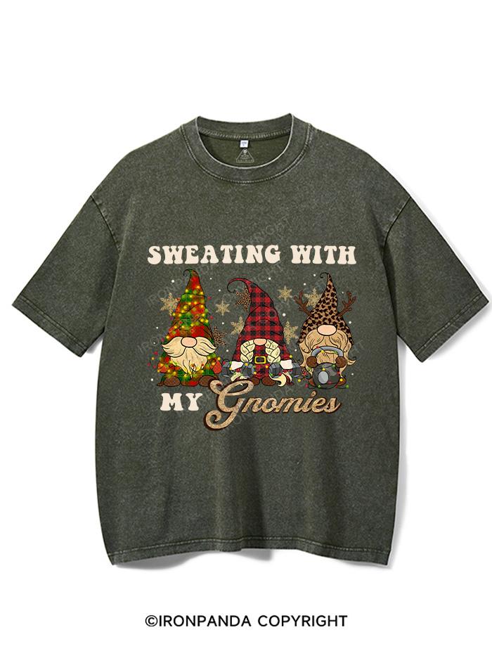 SWEATING WITN  MY GNOMIES VINTAGE GYM SHIRT